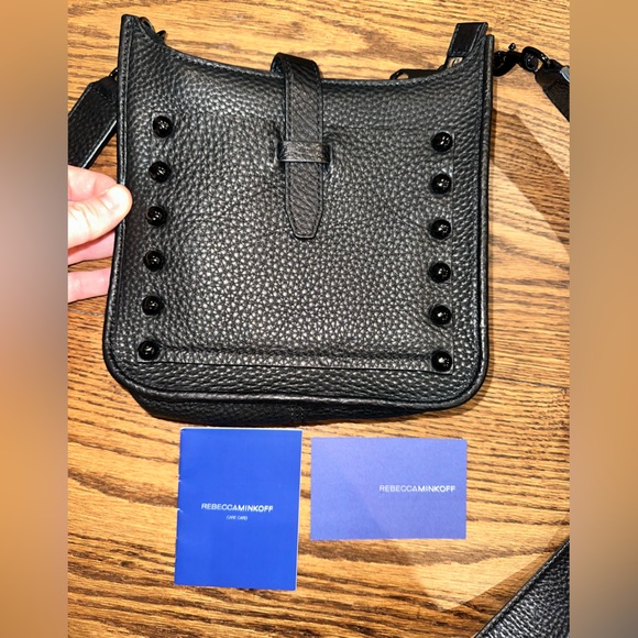 Rebecca Minkoff black cross body bag with stud detail - Picture 2 of 8